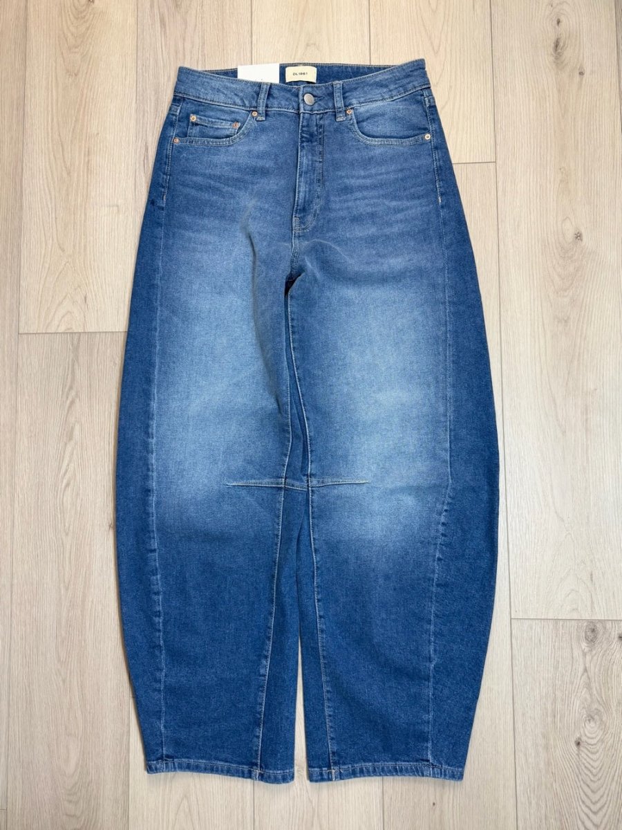 DL1961 Miro Barrel High Rise in Opal Harbor - TheRWDenimDL1961 Miro Barrel High Rise in Opal Harbor Tapered-Leg Blue Wash – TheRWDenim