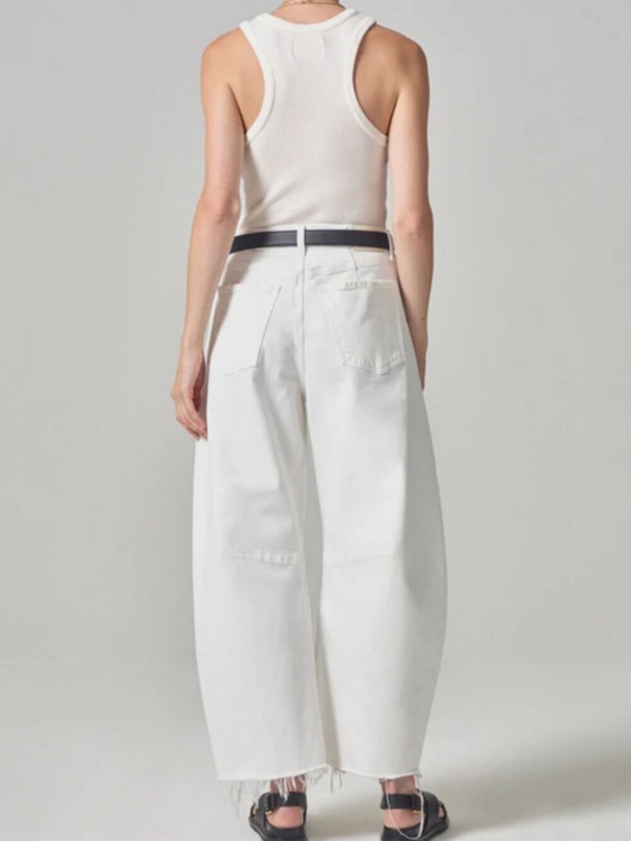 Horseshoe Jeans from Citizens of Humanity in white size 25 - TheRWDenimCitizens of Humanity Horseshoe From in White Wide-Leg – TheRWDenim