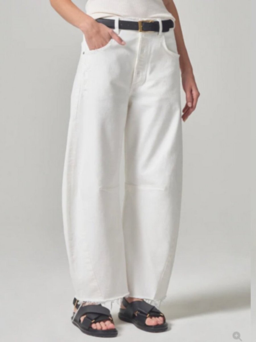Horseshoe Jeans from Citizens of Humanity in white size 25 - TheRWDenimCitizens of Humanity Horseshoe From in White Wide-Leg – TheRWDenim