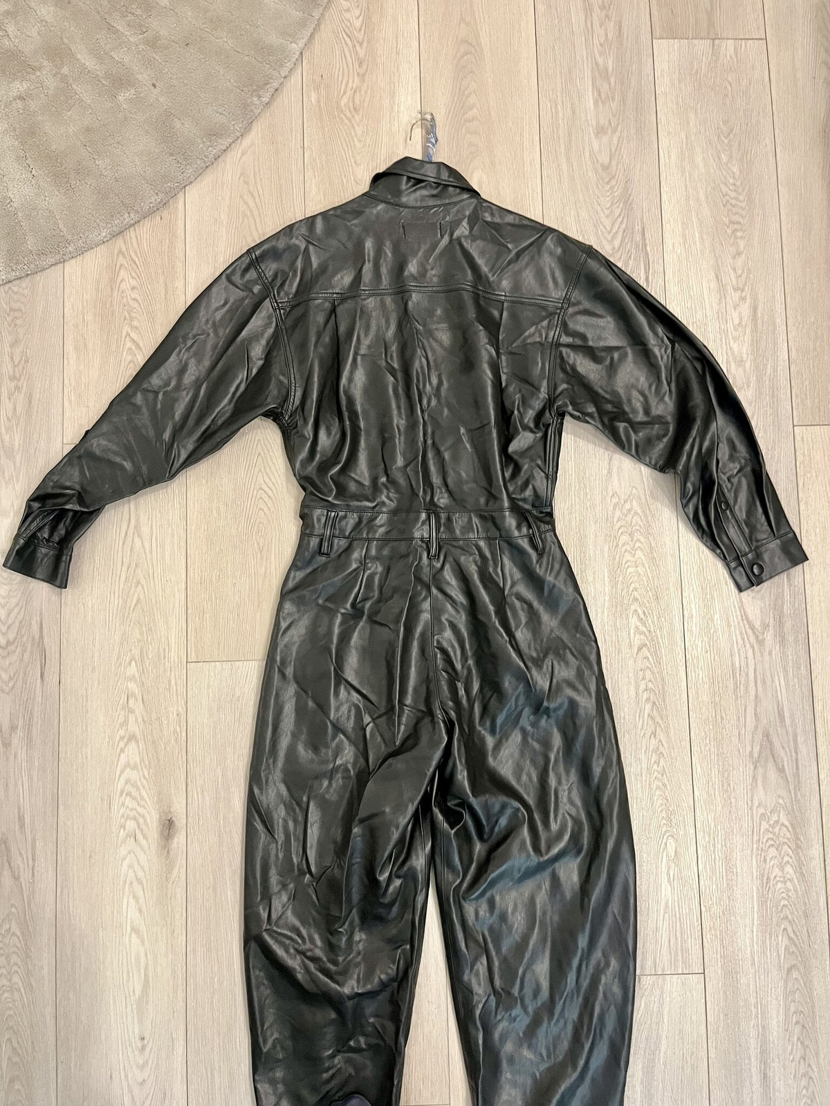 AGOLDE 80s Jumpsuit Black Vegan Leather – Size S – New
