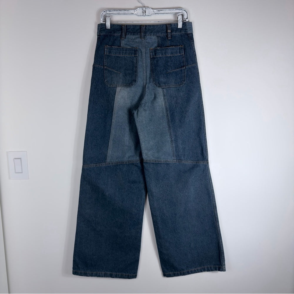 Archival Christian Dior patchwork jeans - hem