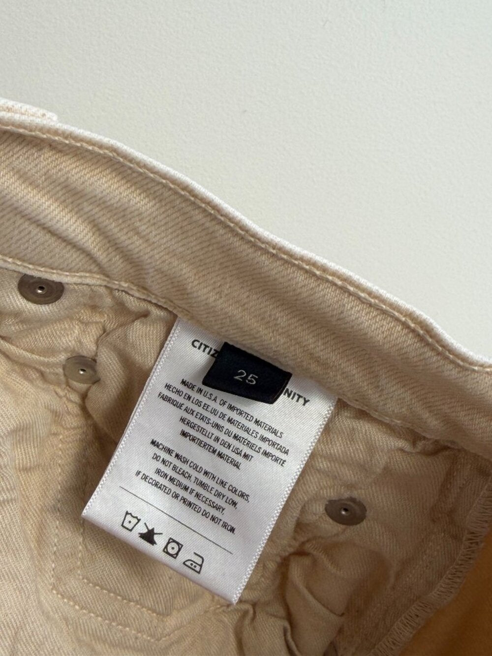 Citizens Of Humanity Horseshoe Tan Jeans Size 25