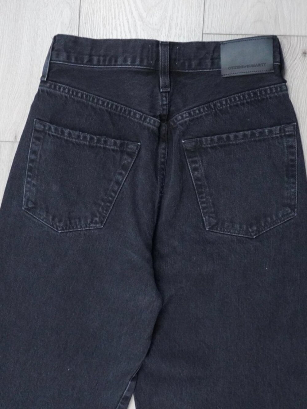 Citizens Of Humanity Brynn Drawstring Linen Trouser Black Jeans Size 23