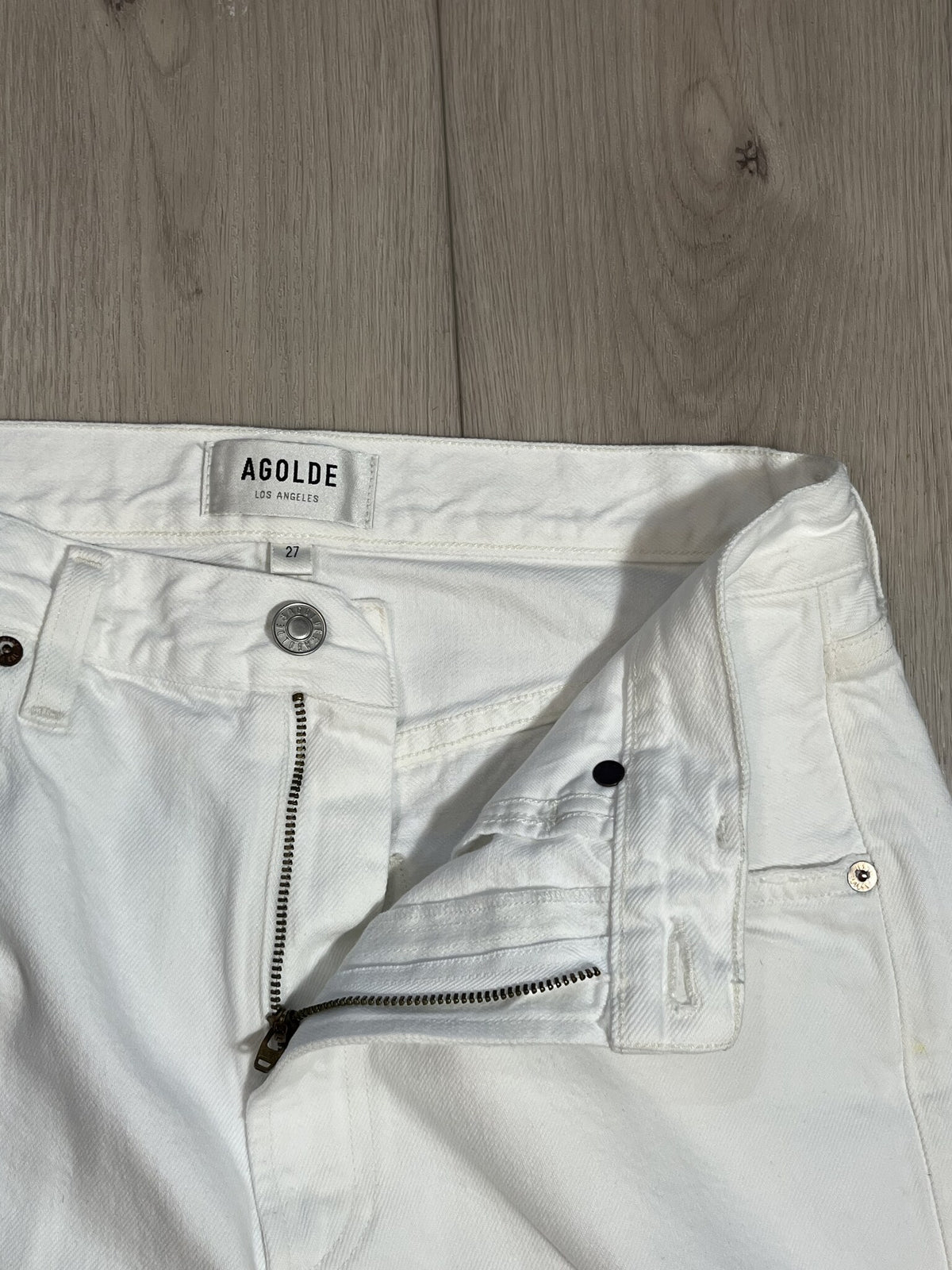 AGOLDE Low Curve Jean White – Size 27 – New