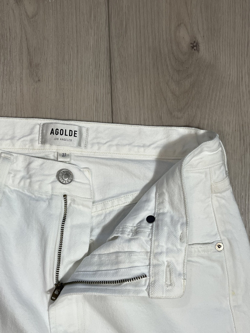 AGOLDE Low Curve Jean White – Size 27 – New