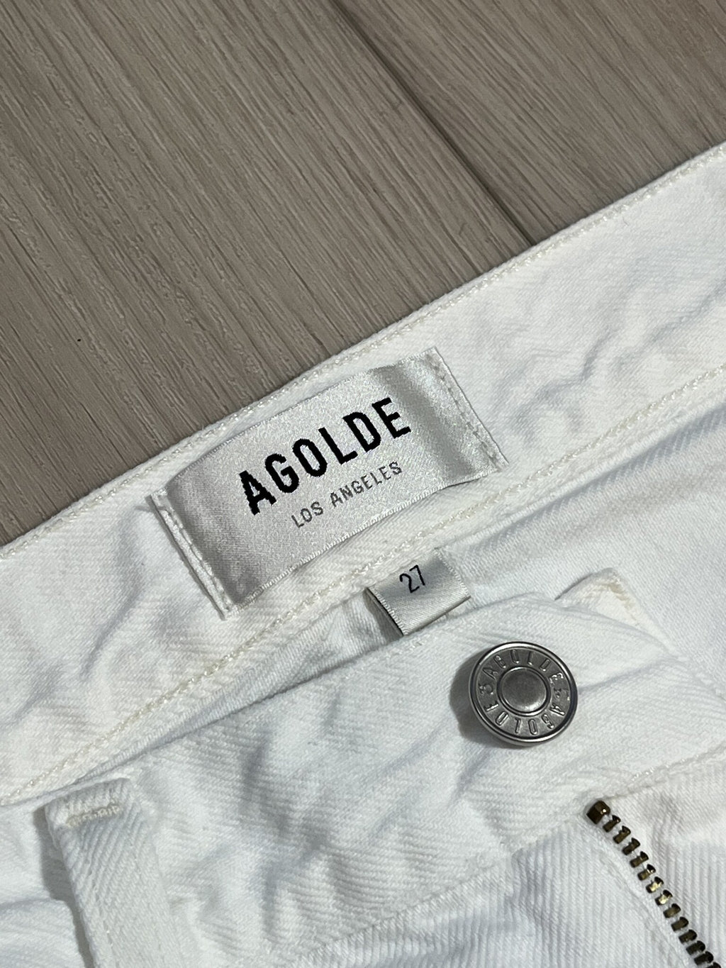AGOLDE Low Curve Jean White – Size 27 – New