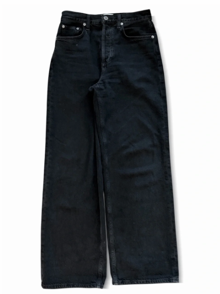 Agolde Low Slung Baggy Black Size 23