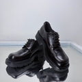 ALDO Black Leather Chunky Derby Shoes – Size 8.5 (41 EU)