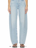Agolde LUNA in addition Wide Leg Light Blue Denim Jeans