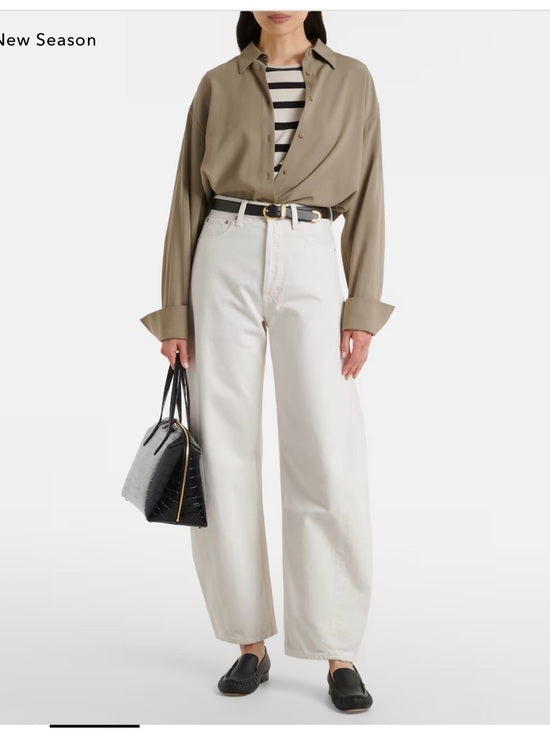 Agolde LUNA Wide-Leg High-Rise Jeans — White