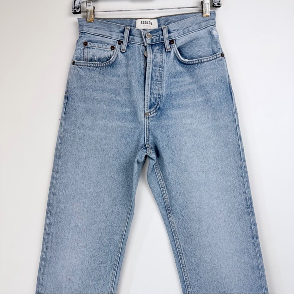 New AGOLDE jeans lana Size 23 - TheRWDenimAGOLDE Lana Straight-Leg Blue Wash – TheRWDenim