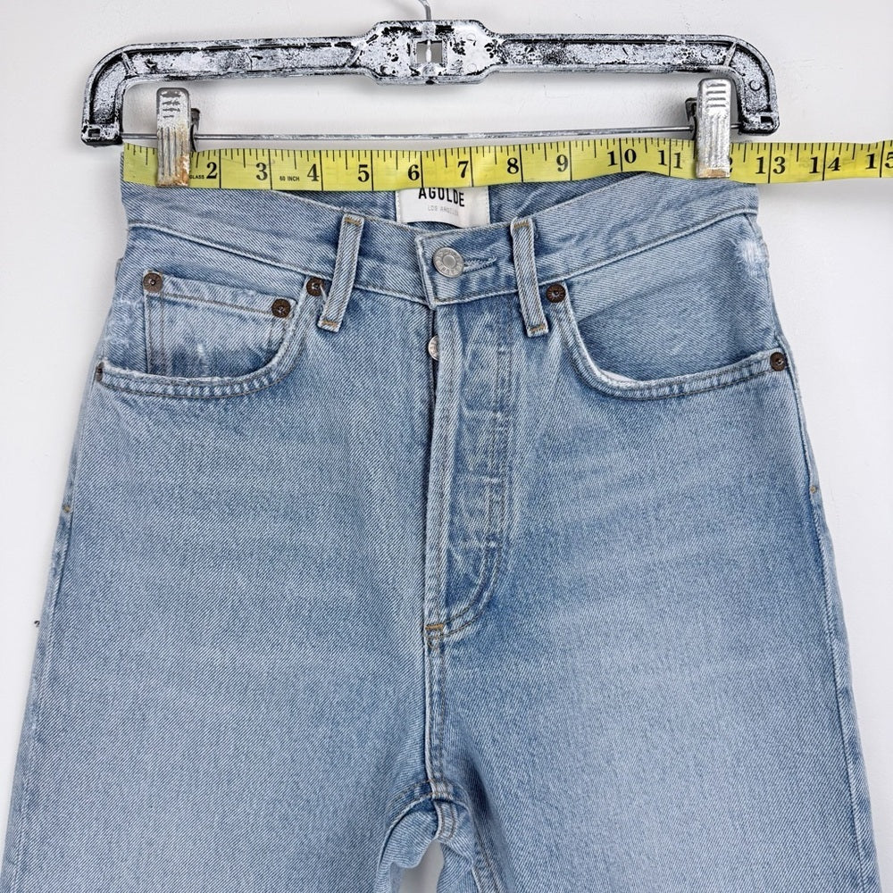 New AGOLDE jeans lana Size 23 - TheRWDenimAGOLDE Lana Straight-Leg Blue Wash – TheRWDenim