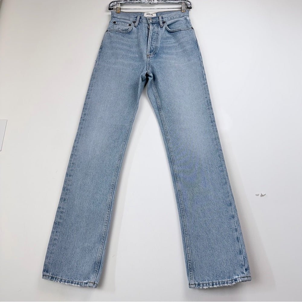 New AGOLDE jeans lana Size 23 - TheRWDenimAGOLDE Lana Straight-Leg Blue Wash – TheRWDenim