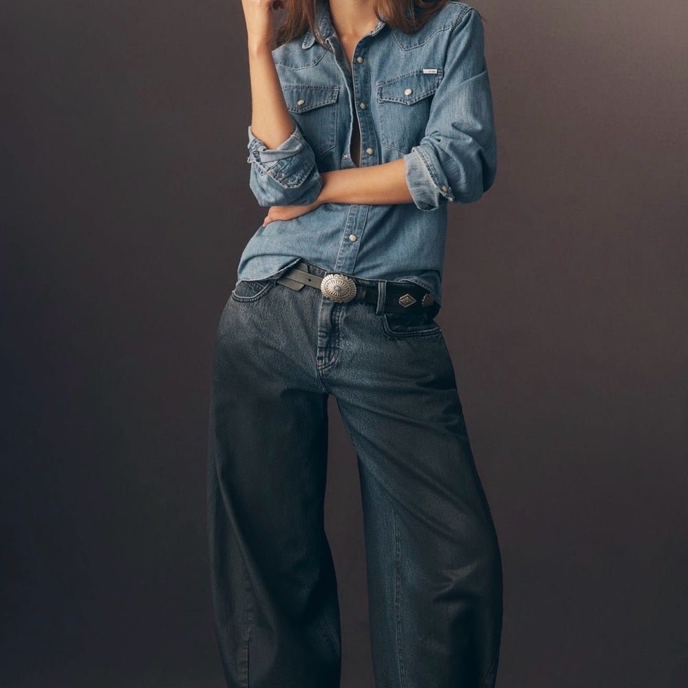 Pilcro High-Rise Balloon Jeans size 25 BNWT - TheRWDenimPilcro High-Rise Balloon Wide-Leg Black – TheRWDenim