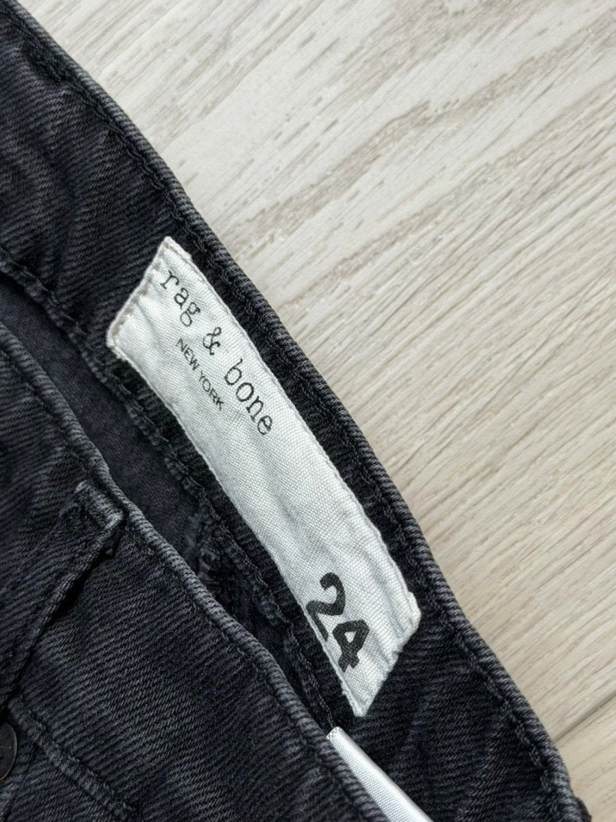 rag & bone Black Denim Jeans - high rise size 24 - TheRWDenimrag & bone Black Denim - High Rise Wide-Leg – TheRWDenim