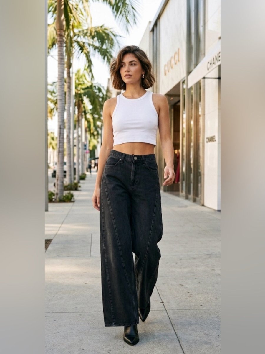 rag & bone Black Denim Jeans - high rise size 24 - TheRWDenimrag & bone Black Denim - High Rise Wide-Leg – TheRWDenim
