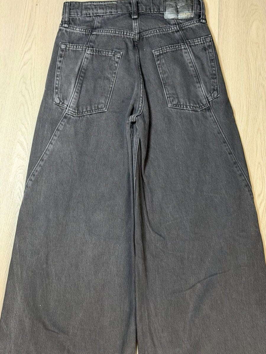 rag & bone Black Denim Jeans - high rise size 24 - TheRWDenimrag & bone Black Denim - High Rise Wide-Leg – TheRWDenim