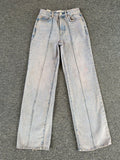 The Tailored high rise wide leg size 24 - TheRWDenimThe Tailored High Rise Wide Leg Blue Wash – TheRWDenim