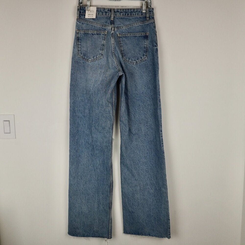 Zara Wide Leg FULL LENGTH TALL NEW - TheRWDenimZara Wide Leg Full Length New Blue Wash – TheRWDenim