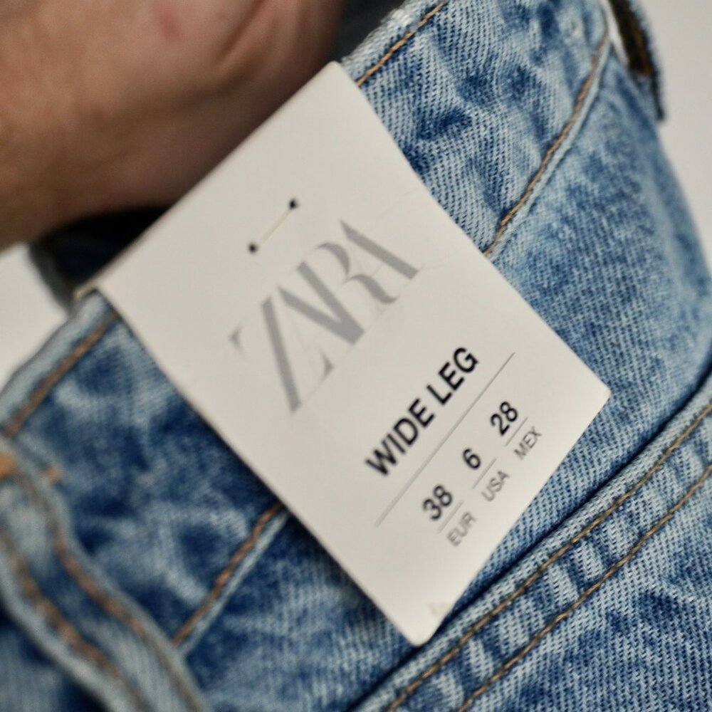 Zara Wide Leg FULL LENGTH TALL NEW - TheRWDenimZara Wide Leg Full Length New Blue Wash – TheRWDenim