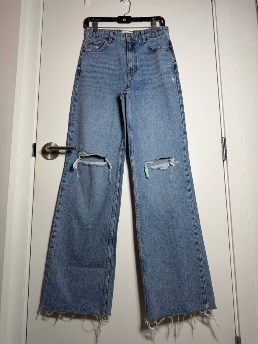 Zara Wide Leg FULL LENGTH TALL NEW - TheRWDenimZara Wide Leg Full Length New Blue Wash – TheRWDenim